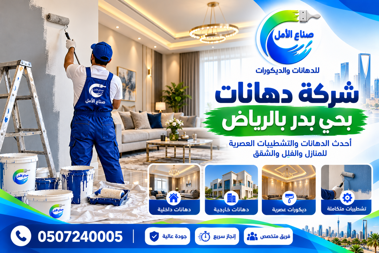 شركة دهانات بحي بدر بالرياض
