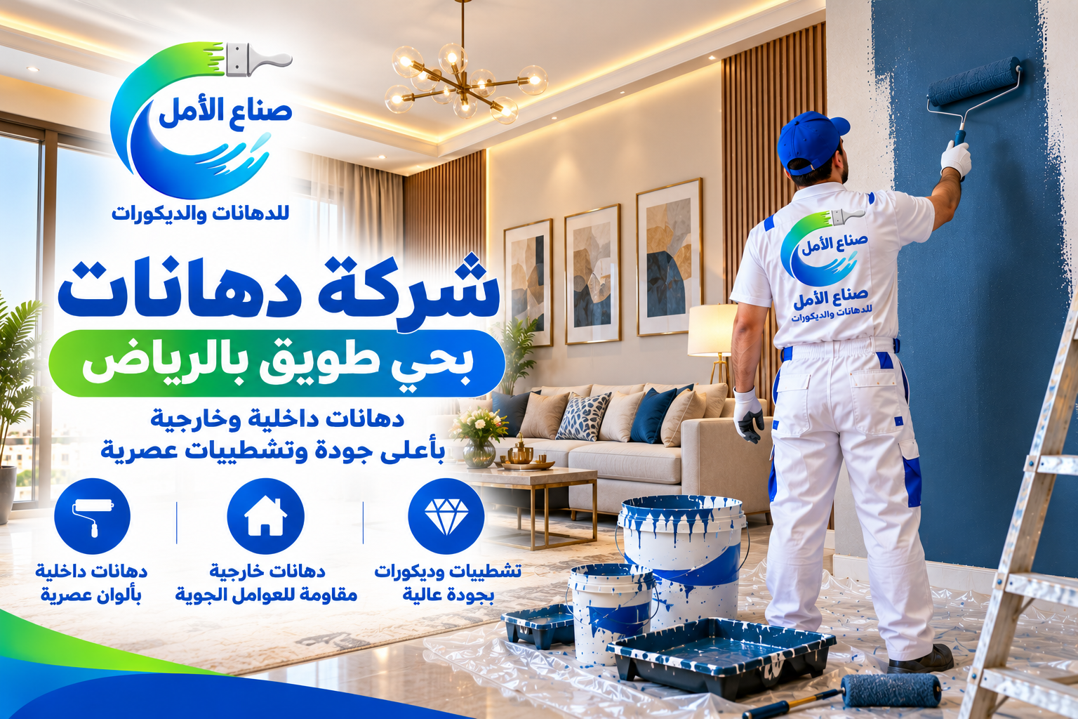 شركة دهانات بحي طويق بالرياض